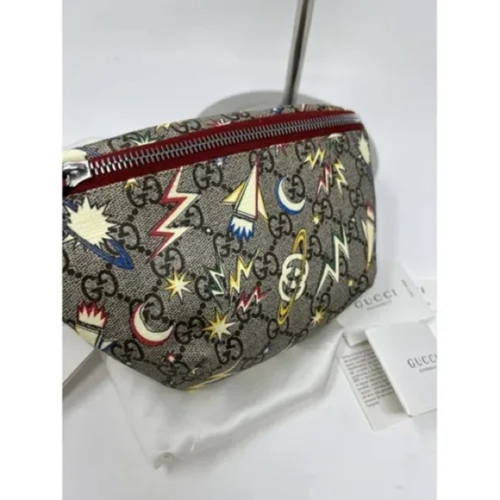 Gucci Gg Supreme Monogram Childrens Space Print Coated Canvas Shoulder Belt bag - Picture 8 of 8